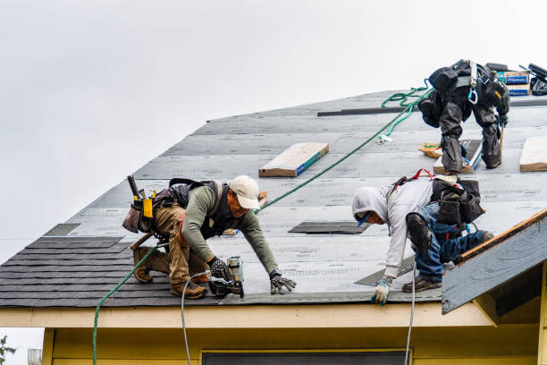 Professional Roofing technician working in Morton, PA